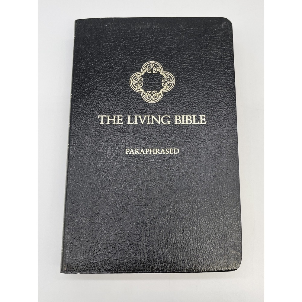 Vintage Tyndale The Living Bible Paraphrased Faux Leather Red Letter Christian